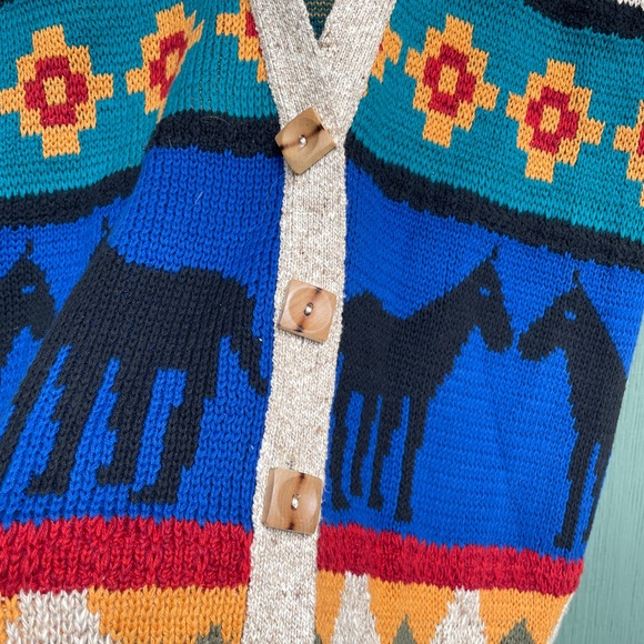 Southwestern Knit Sweater Vest - Vintage Sweater Loft - Size Large - Picture 3 of 5
